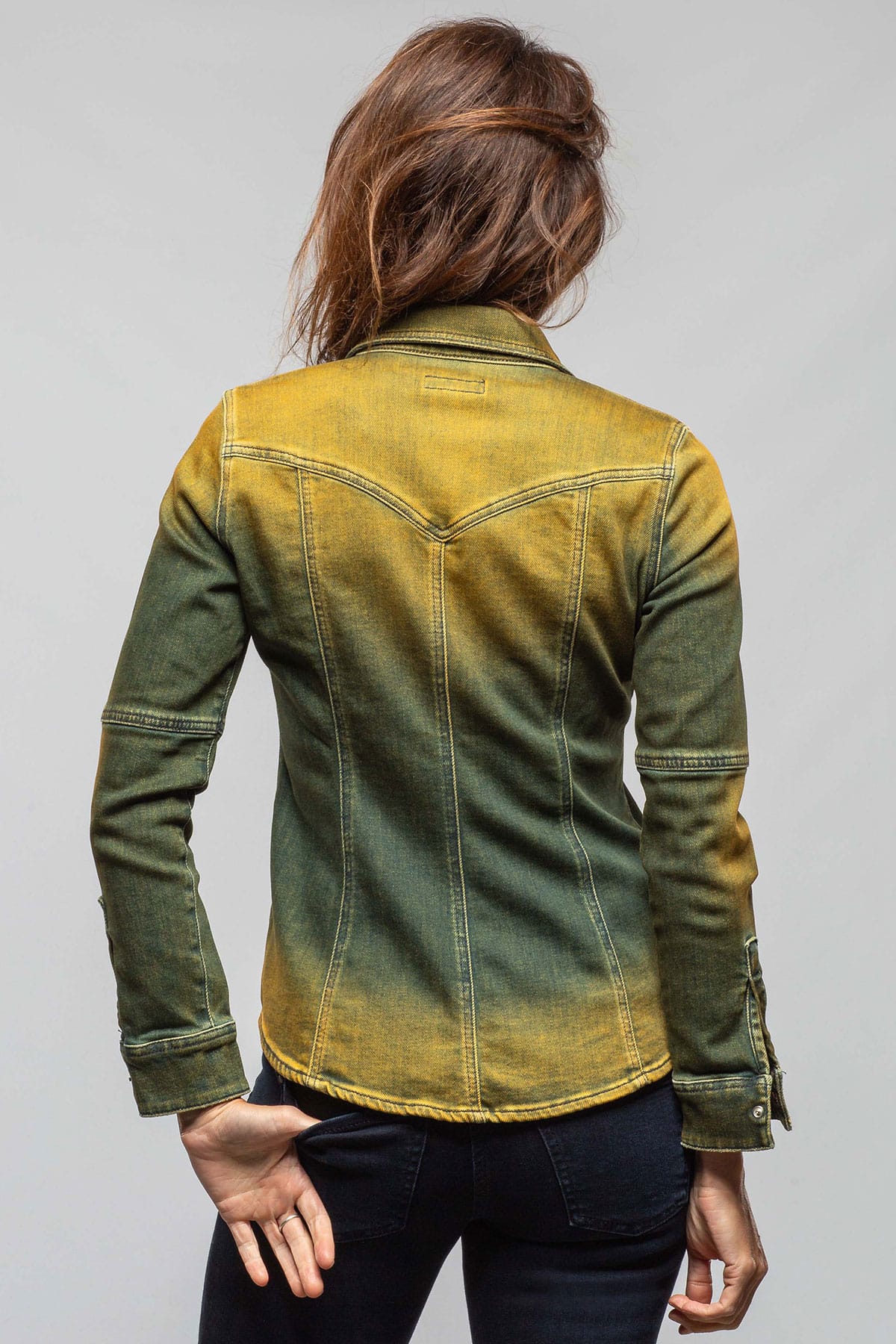 Maddi Fitted Western Snap Shirt In Marigold - AXEL'S