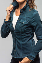 Maddi Fitted Western Snap Shirt In Petrol Over Dye - AXEL'S