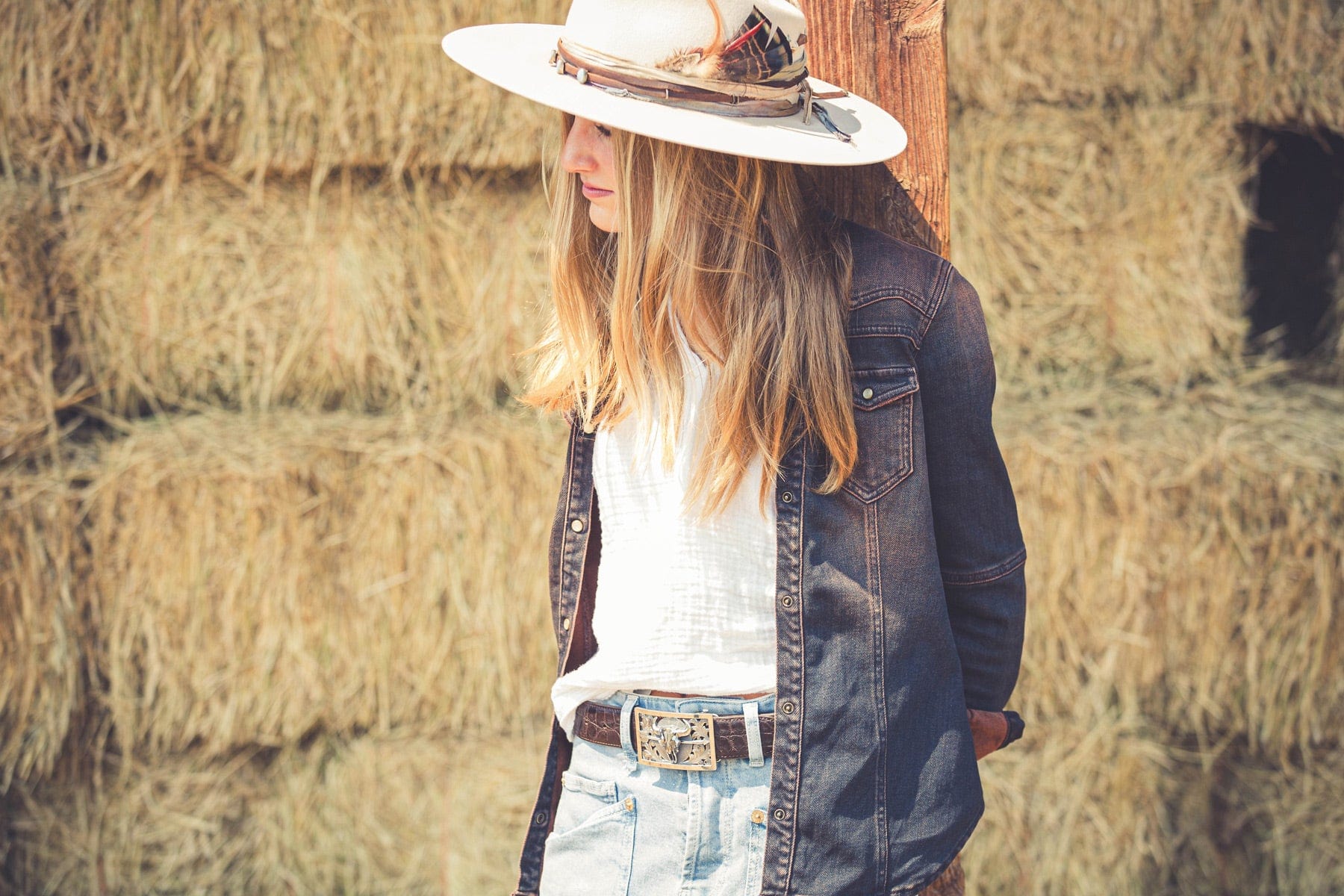 Axel's Premium Denim Maddi Fitted Western Snap Shirt In Ruggine Over Dye Ladies - Snap Shirts