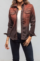 Maddi Fitted Western Snap Shirt In Ruggine Over Dye - AXEL'S