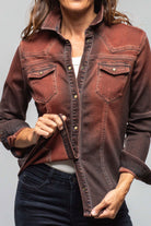 Maddi Fitted Western Snap Shirt In Ruggine Over Dye - AXEL'S