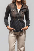 Maddi Fitted Western Snap Shirt In Wenge Over Dye - AXEL'S