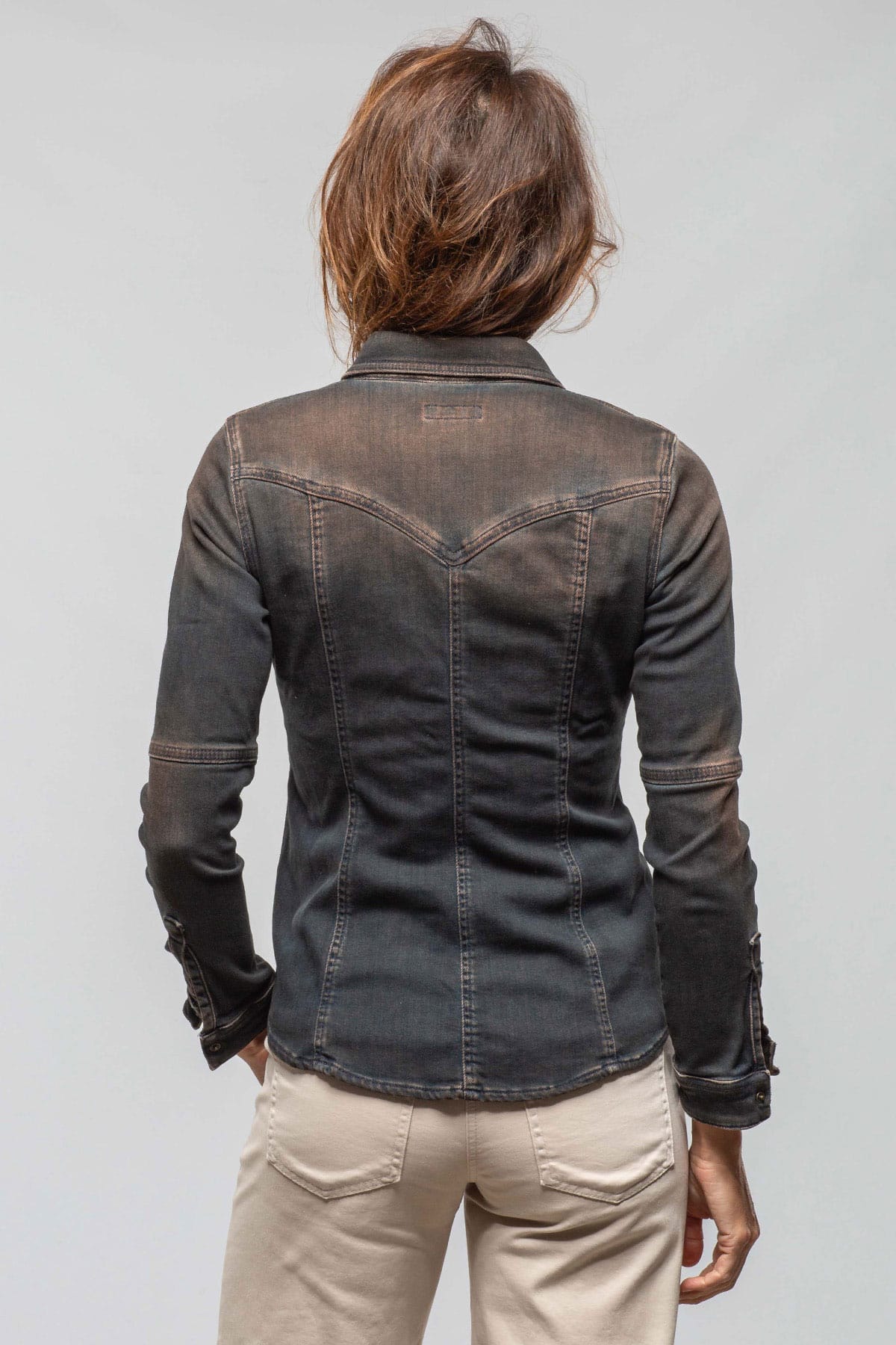 Maddi Fitted Western Snap Shirt In Wenge Over Dye - AXEL'S