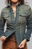 Maddi Western Snap Shirt In Green Over Dye - AXEL'S