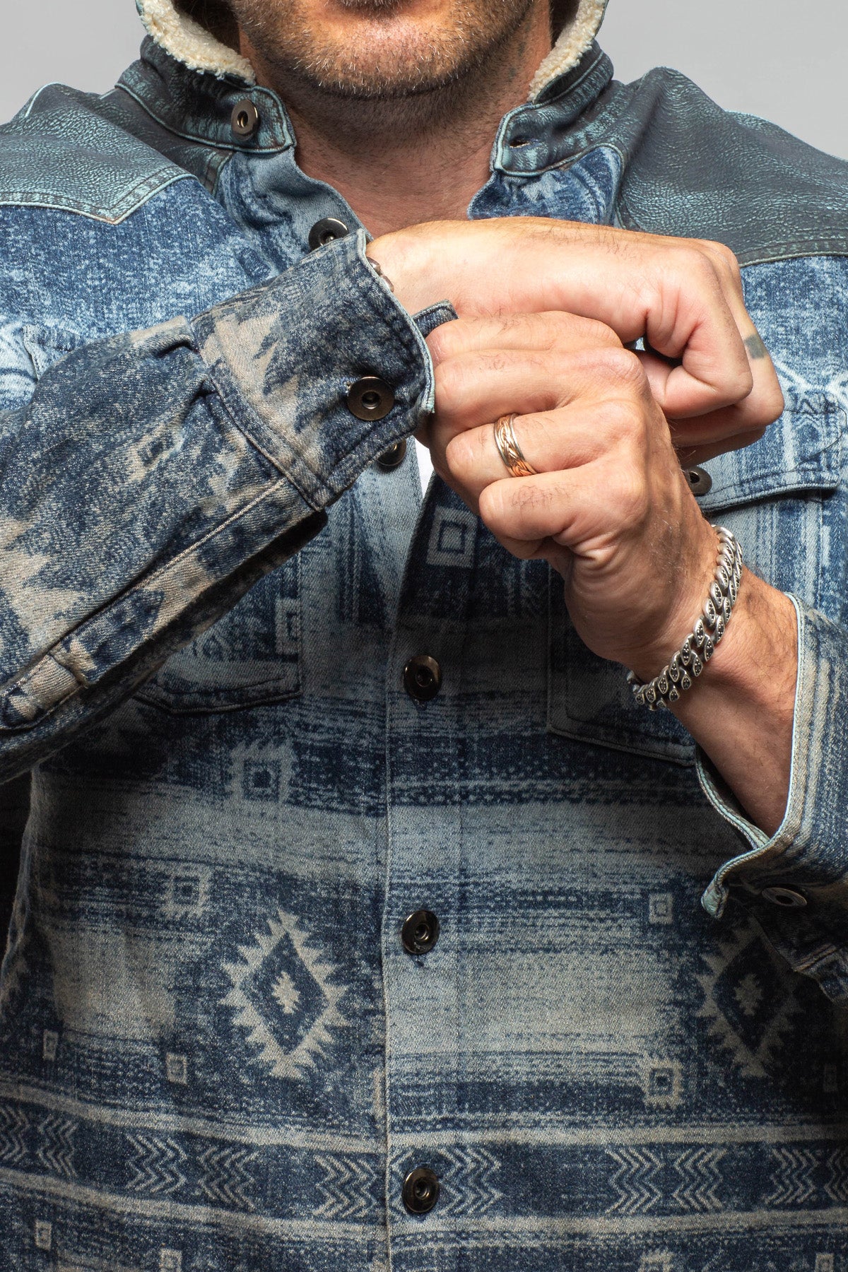 Axel's Premium Denim Mesa Western Denim Jacket Mens - Outerwear - Lightweight