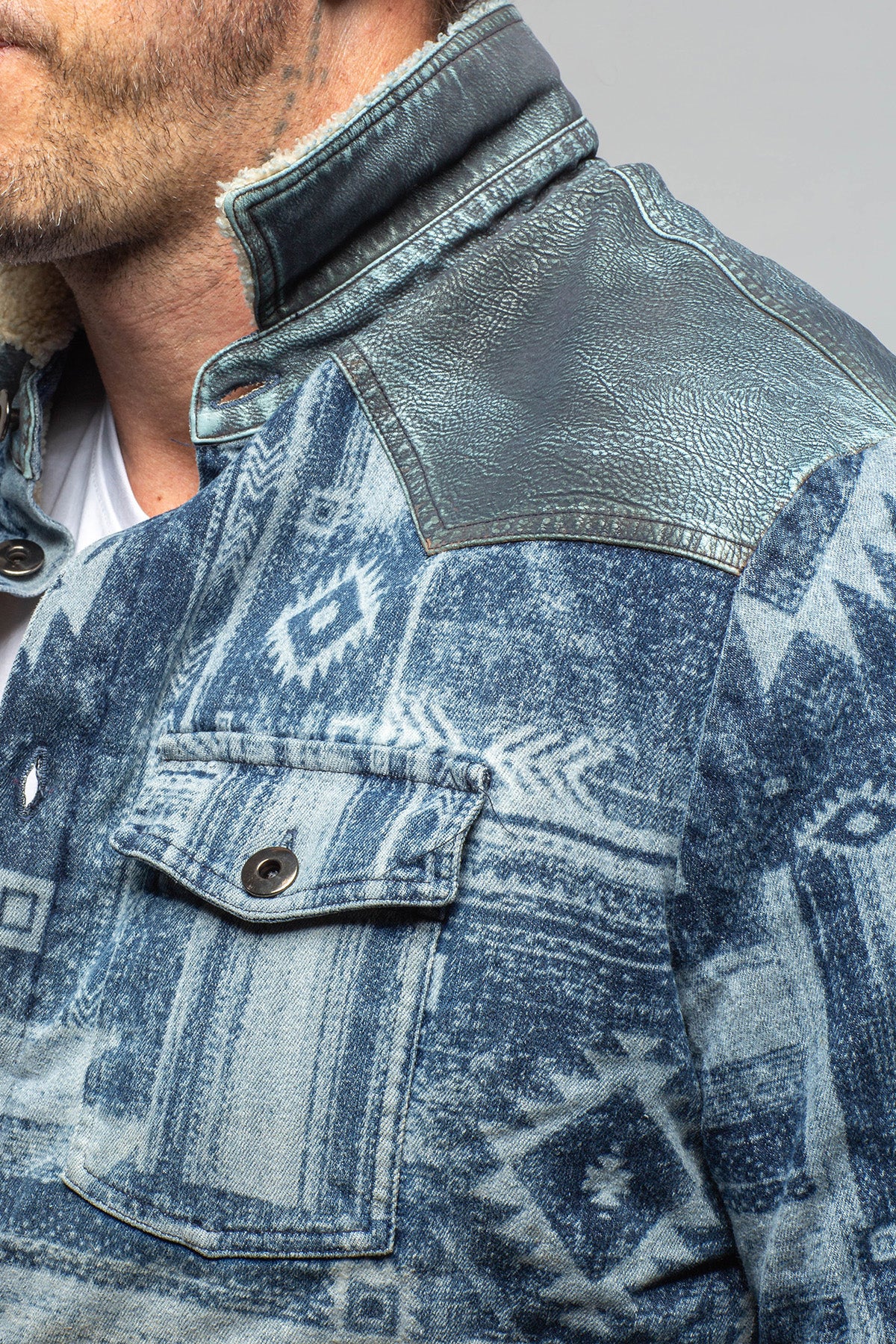 Axel's Premium Denim Mesa Western Denim Jacket Mens - Outerwear - Lightweight
