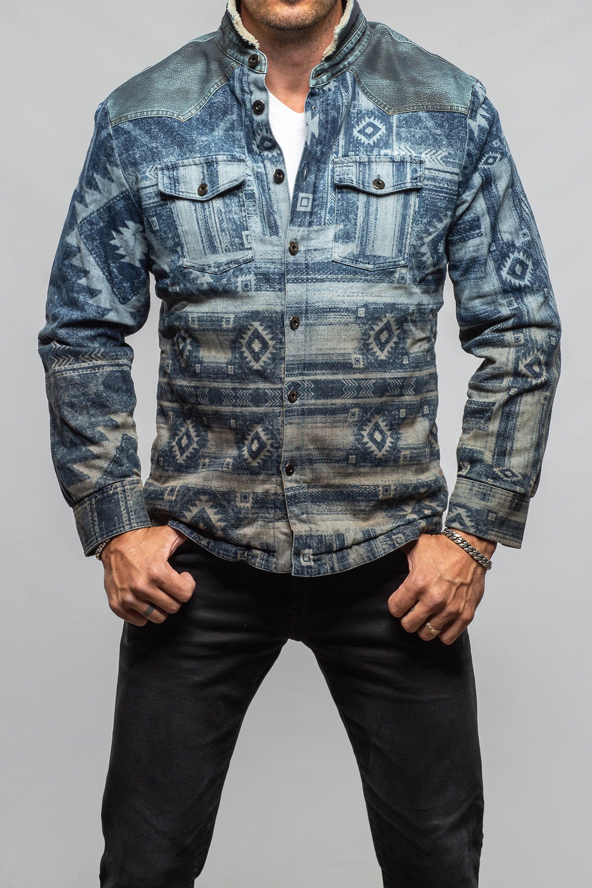 Axel's Premium Denim Mesa Western Denim Jacket Mens - Outerwear - Lightweight