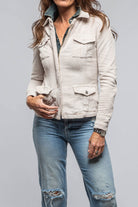 Axel's Premium Denim Pagosa Corduroy Jacket In Stone Ladies - Outerwear - Lightweight