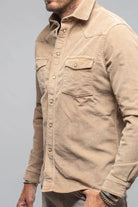 Prime Western Corduroy Snap Shirt In Beige - AXEL'S