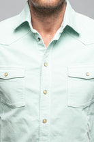 Prime Western Corduroy Snap Shirt In Menta - AXEL'S