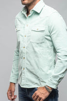 Prime Western Corduroy Snap Shirt In Menta - AXEL'S