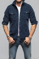 Axel's Premium Denim Prime Western Corduroy Snap Shirt In Navy Mens - Snap Shirts