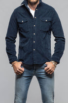 Axel's Premium Denim Prime Western Corduroy Snap Shirt In Navy Mens - Snap Shirts