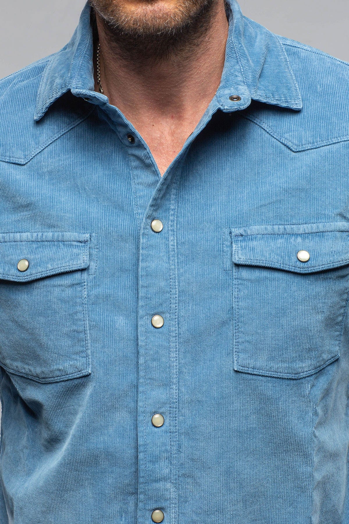 フーディニ　Out And About Shirt　デニム Axel's Premium Denim Prime Western Corduroy Snap Shirt In Peony