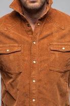 Prime Western Corduroy Snap Shirt In Ruggine - AXEL'S