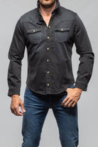Ranger Colored Denim Snap Shirt In Nero - AXEL'S