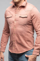 Ranger Colored Denim Snap Shirt In Terracotta - AXEL'S