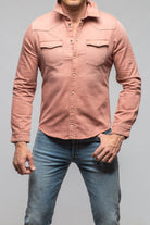 Ranger Colored Denim Snap Shirt In Terracotta - AXEL'S
