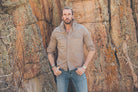 Axel's Premium Denim Ranger Colored Denim Snap Shirt In Tortora | Mens - Snap Shirts