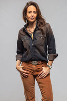 Ricky Western Chambray Shirt In Desert Overdye - AXEL'S