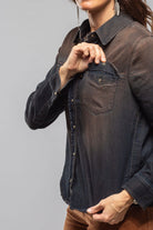 Ricky Western Chambray Shirt In Desert Overdye - AXEL'S