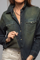 Axel's Premium Denim Ricky Western Chambray Shirt In Iguana Overdye Ladies - Snap Shirts