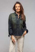 Axel's Premium Denim Ricky Western Chambray Shirt In Iguana Overdye Ladies - Snap Shirts