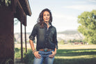 Axel's Premium Denim Ricky Western Chambray Shirt In Iguana Overdye | Ladies - Snap Shirts