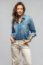 Axel's Premium Denim Ricky Western Chambray Shirt In Light Blue Ladies - Snap Shirts