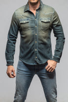 Roper Over-Dyed Western Snap Shirt In Cactus - AXEL'S