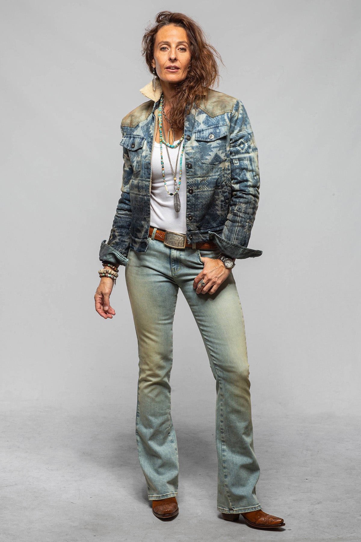 Axel's Premium Denim Ryder Western Denim Jacket Ladies - Outerwear - Cloth