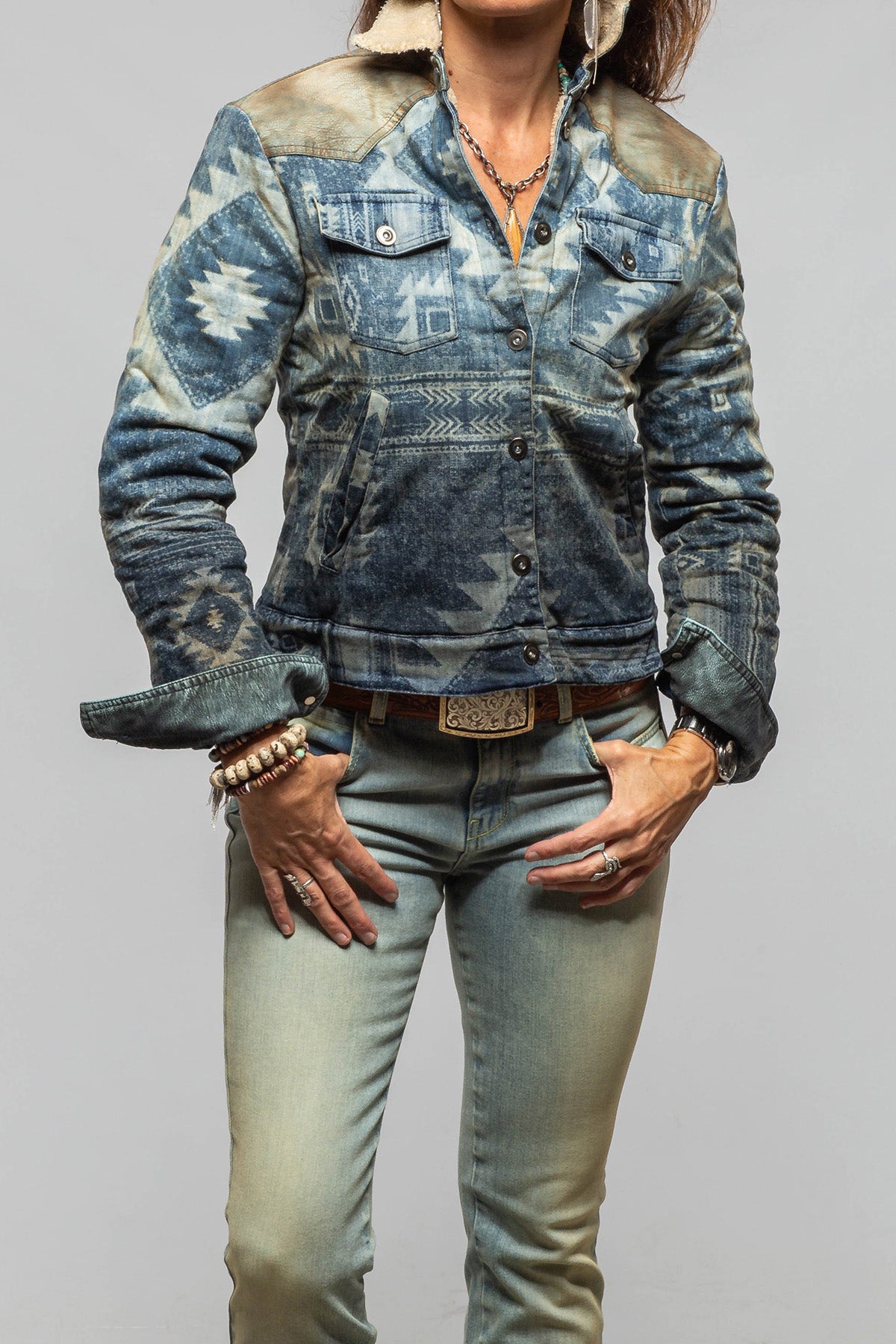 Axel's Premium Denim Ryder Western Denim Jacket Ladies - Outerwear - Cloth