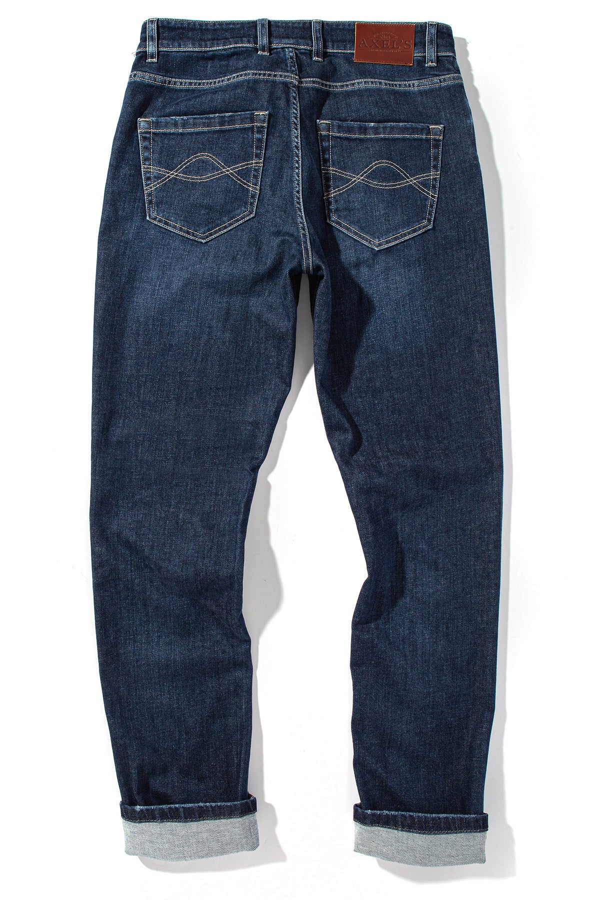 Axel's Premium Denim Sedona Denim In Dark Blue Beige Stitch Mens - Pants - 5 Pocket