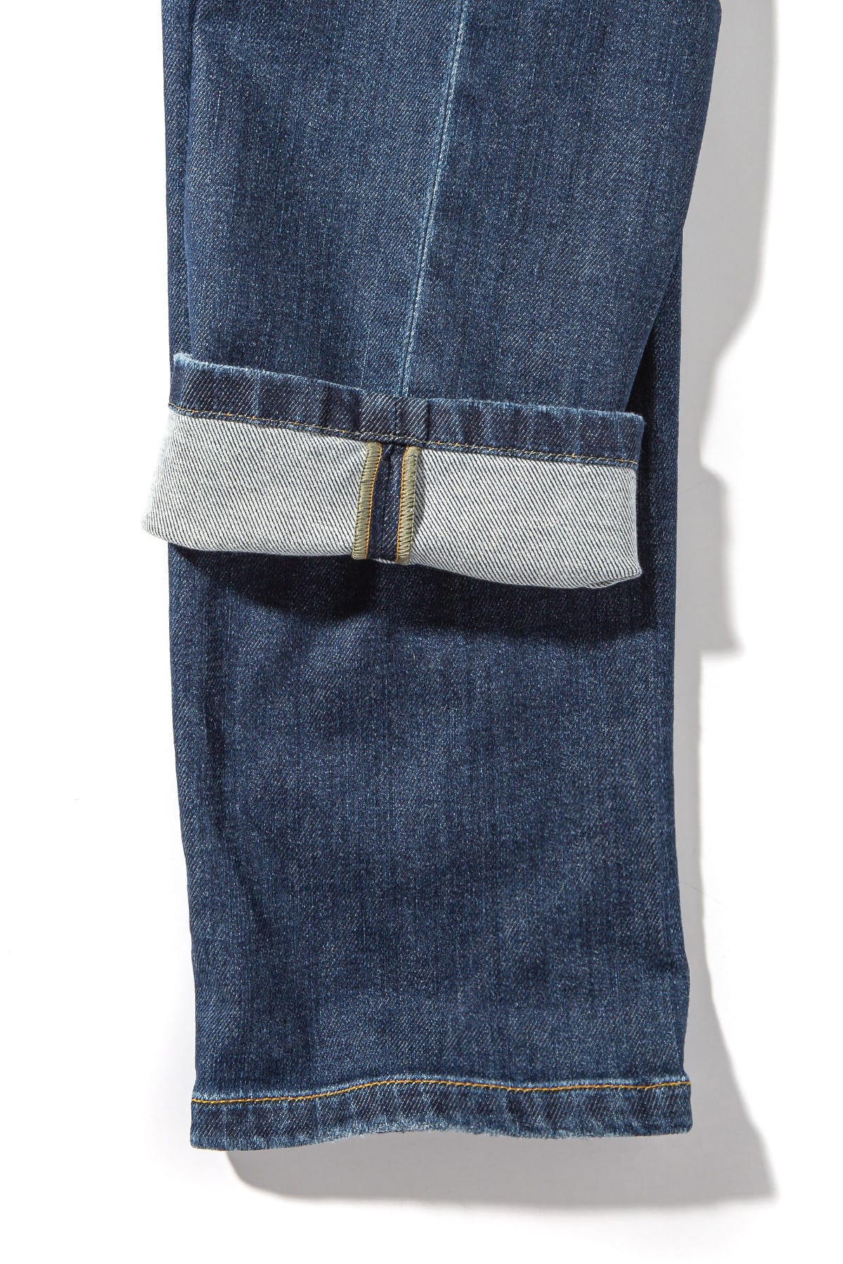 Axel's Premium Denim | Sedona Denim In Dark Blue Gold Stitch