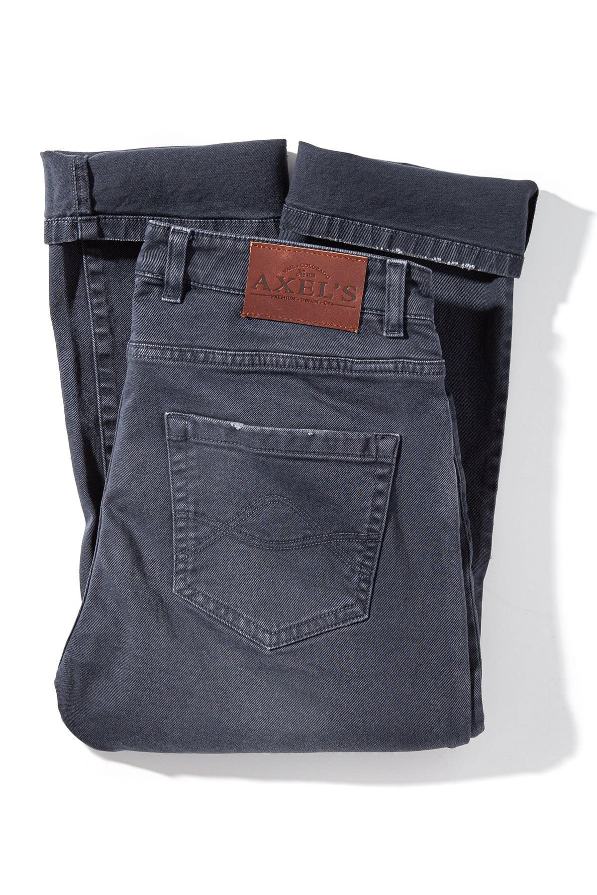 Axel's Premium Denim Silverton Worn-In Slim Denim In Acciaio Mens - Pants - 5 Pocket