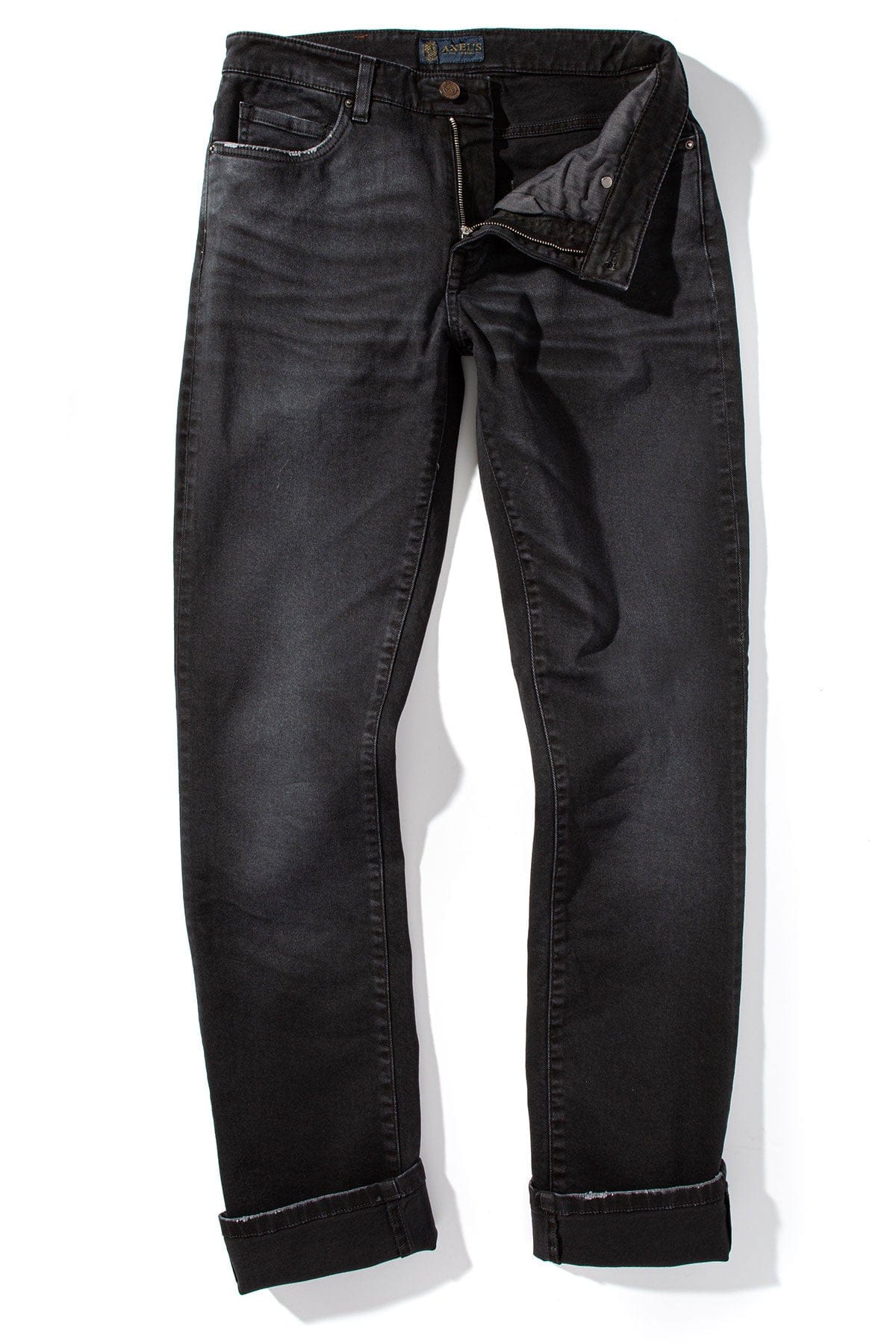 Axel's Premium Denim Silverton Worn-In Slim Denim In Nero Mens - Pants - 5 Pocket