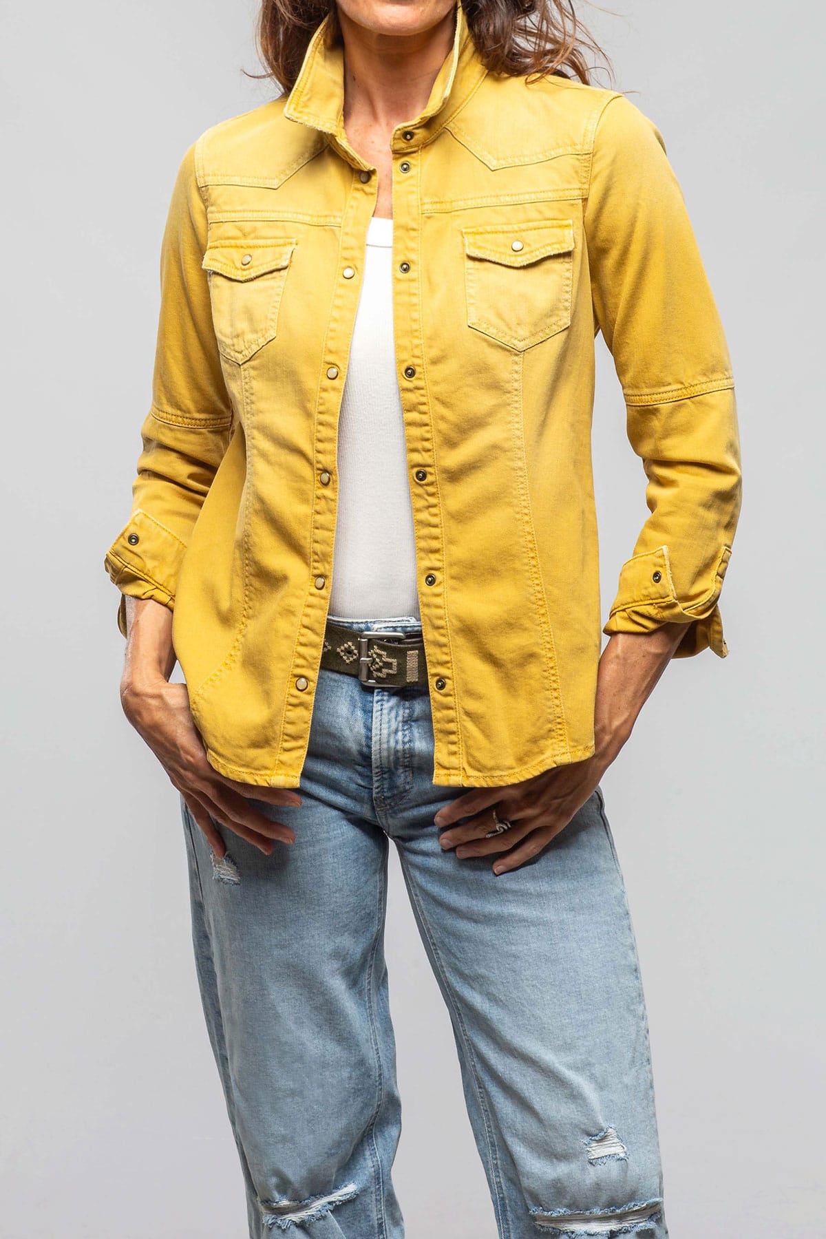 Sweetwater Denim Shirt In Curcuma - AXEL'S