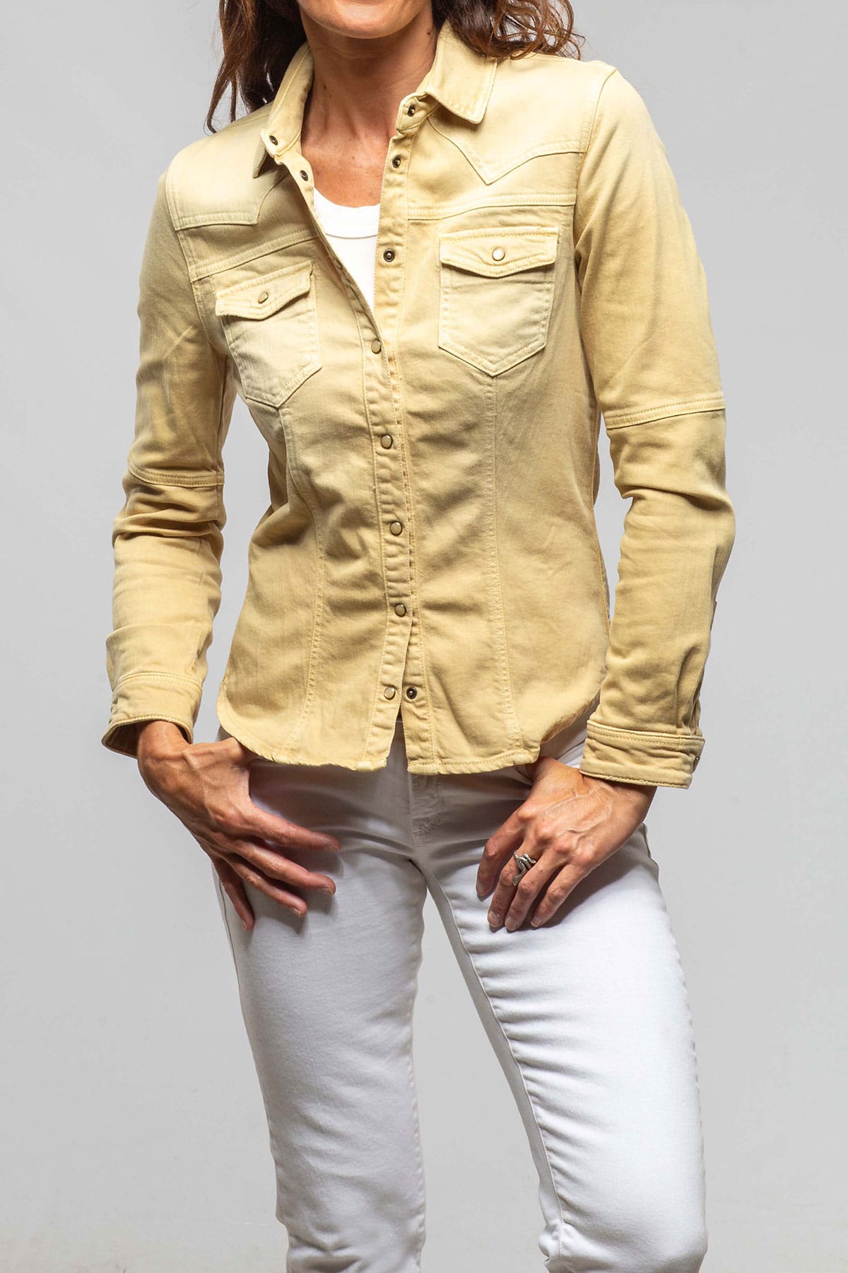 Axel's Premium Denim Sweetwater Denim Shirt in Lemon | Axel's of Vail