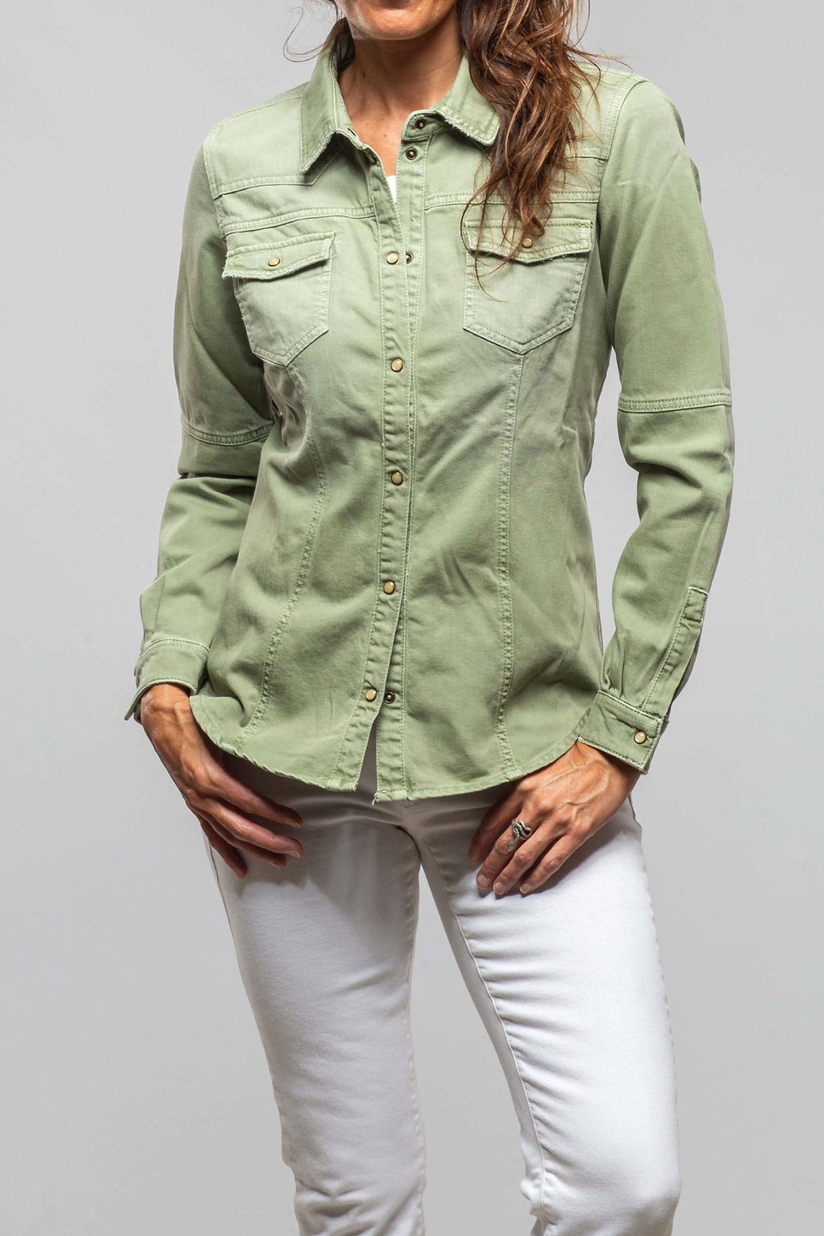 Sweetwater Denim Shirt In Menta - AXEL'S