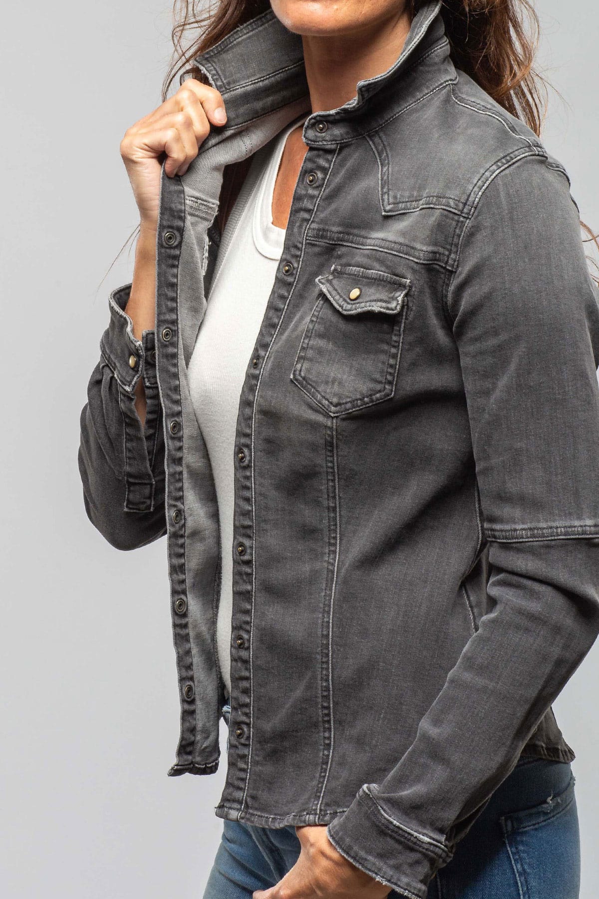 Sweetwater Denim Shirt In Mid-Grey - AXEL'S