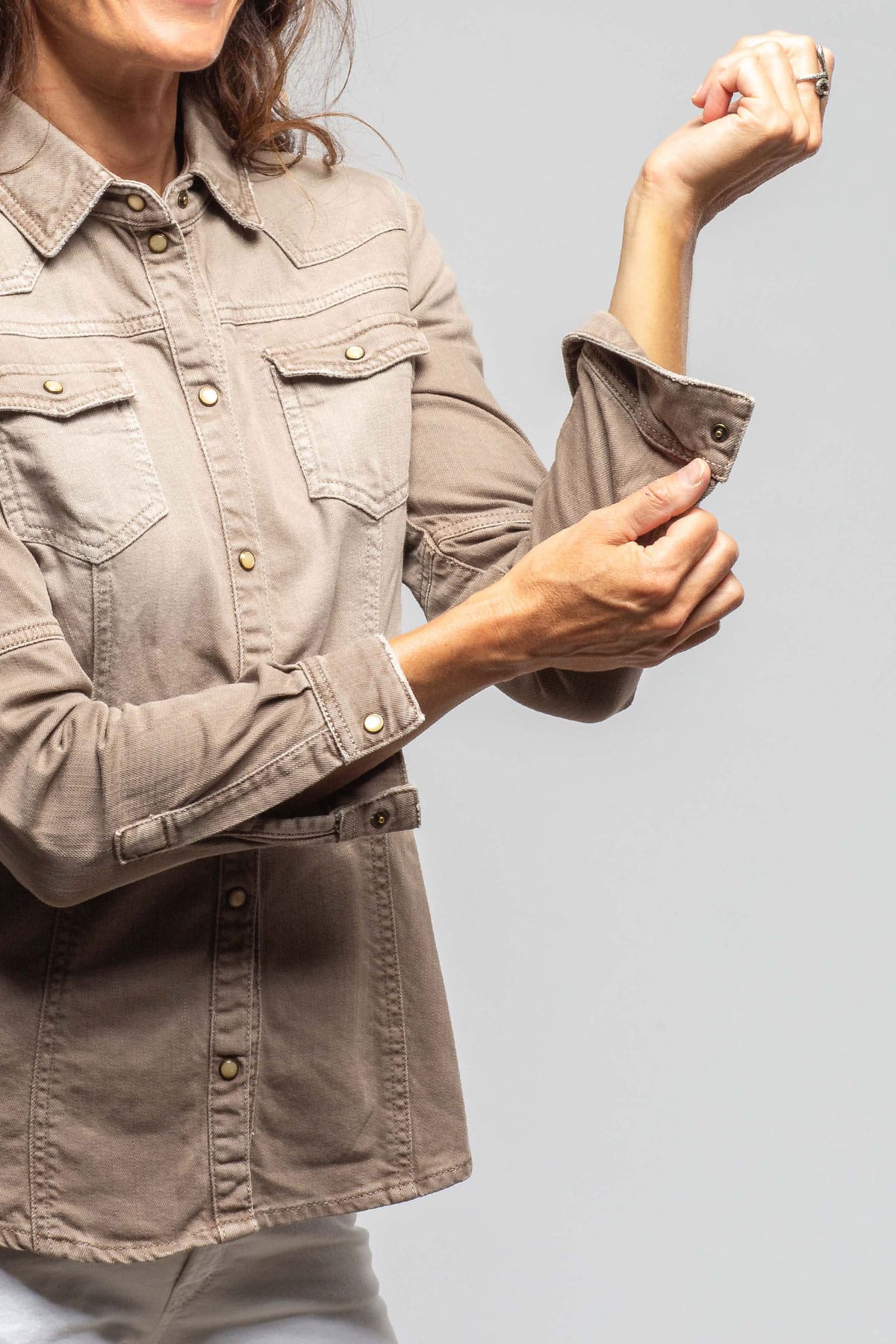 Sweetwater Denim Shirt In Tortora - AXEL'S