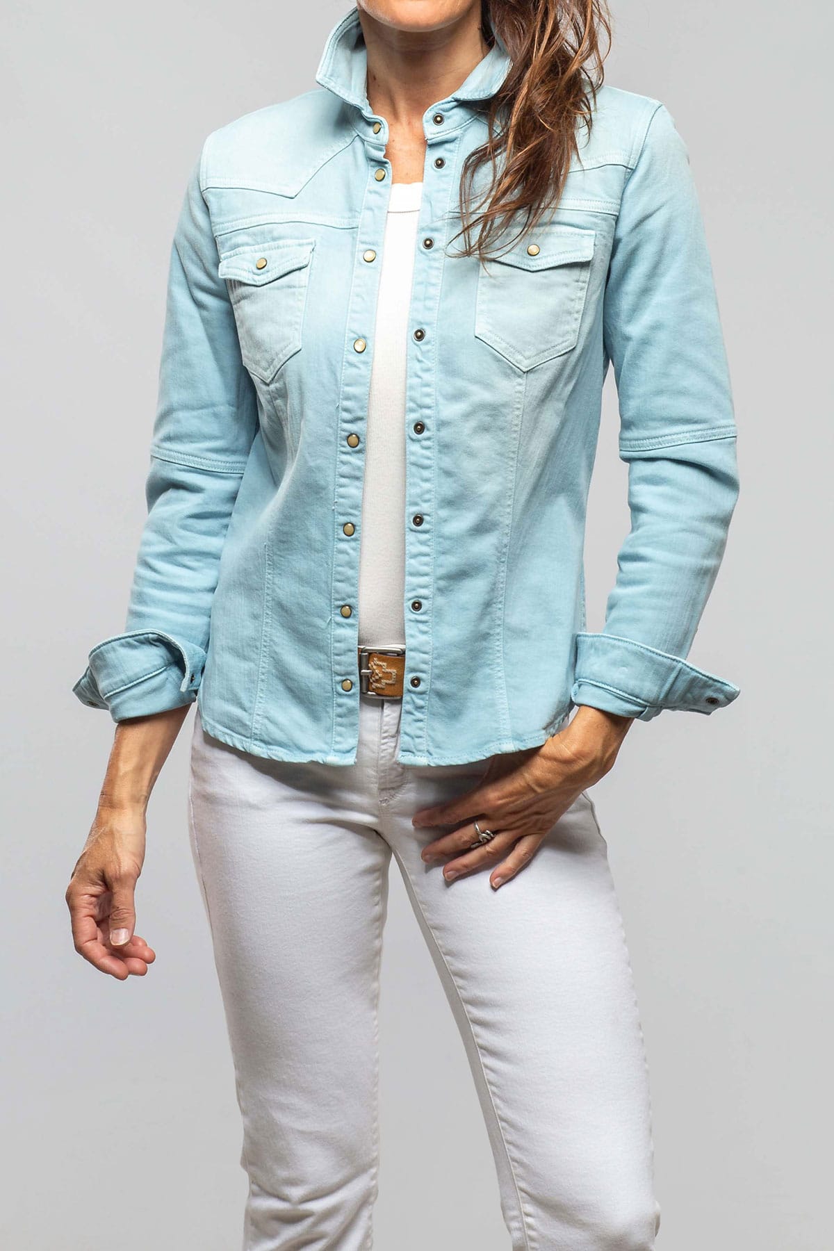 Sweetwater Denim Shirt In Washed Periwinkle - AXEL'S