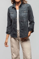 Sweetwater Denim Snap Shirt In Anthracite - AXEL'S