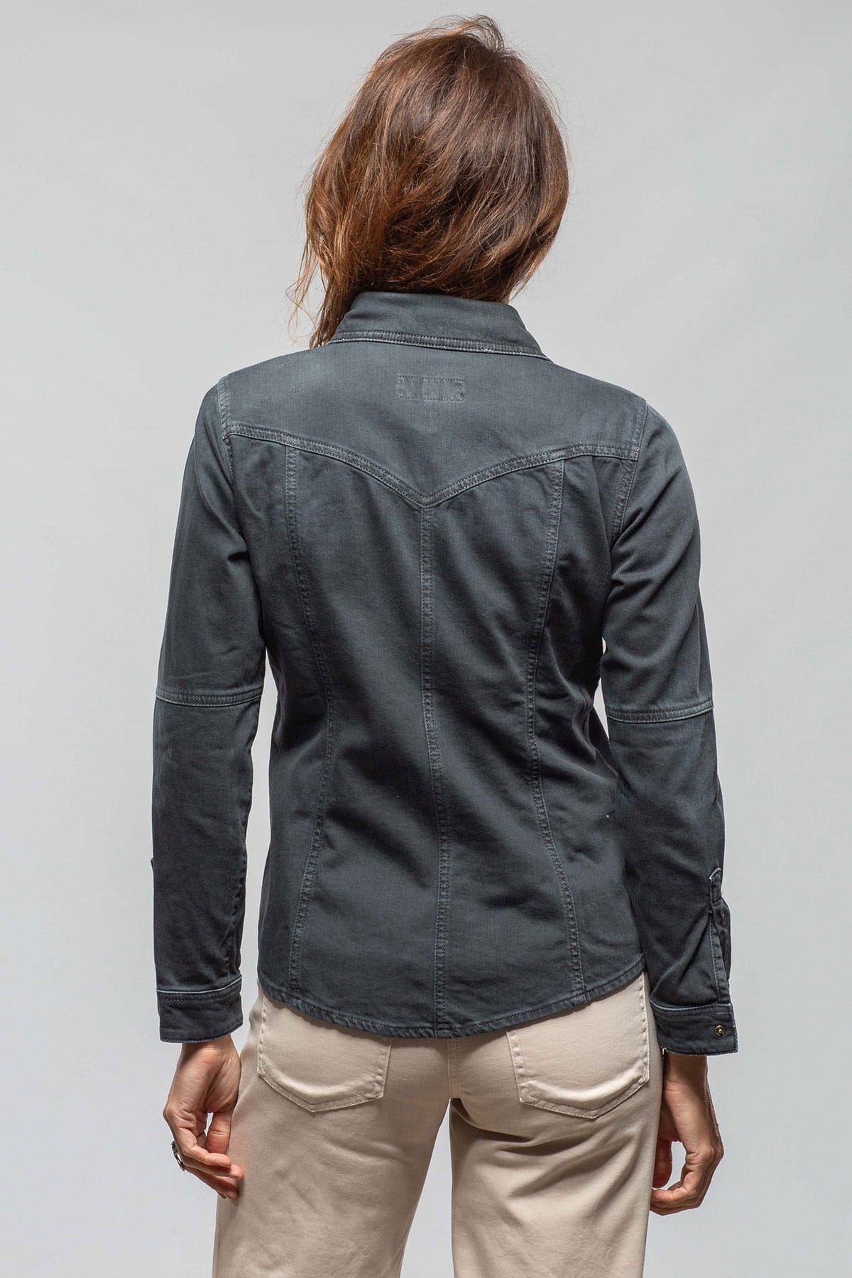 Sweetwater Denim Snap Shirt In Anthracite - AXEL'S