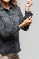 Sweetwater Denim Snap Shirt In Anthracite - AXEL'S