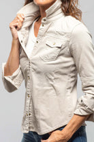 Sweetwater Denim Snap Shirt In Ecru - AXEL'S