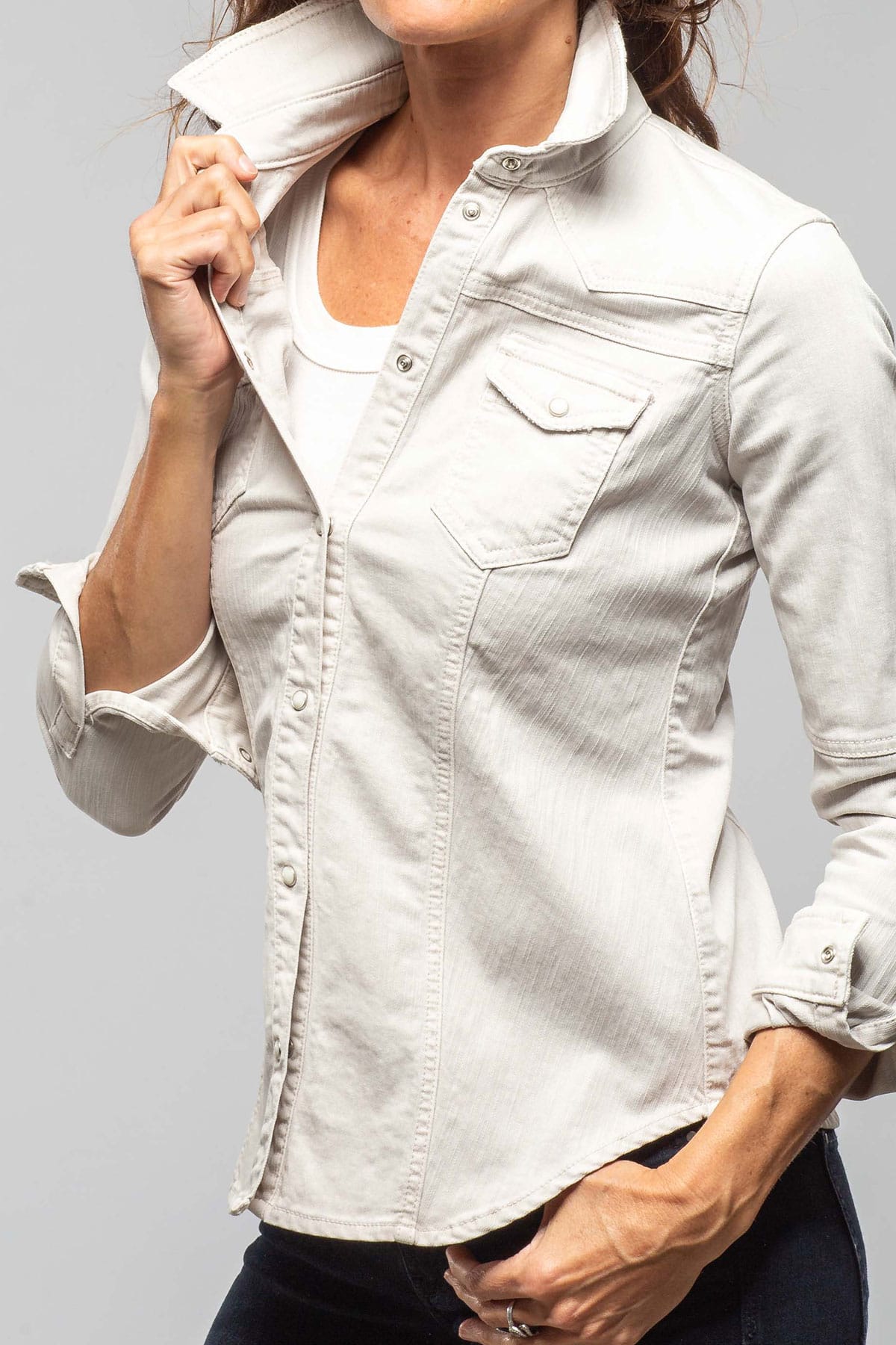 Sweetwater Stone Wash Denim Shirt In Sasso - AXEL'S