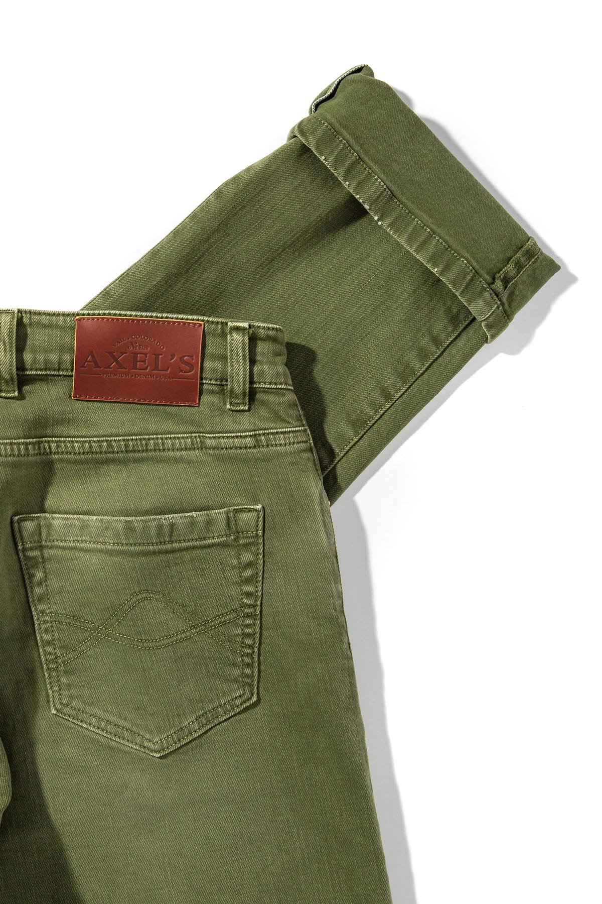 Axel's Premium Denim Tucson Selvedge Denim In Avocado Mens - Pants - 5 Pocket
