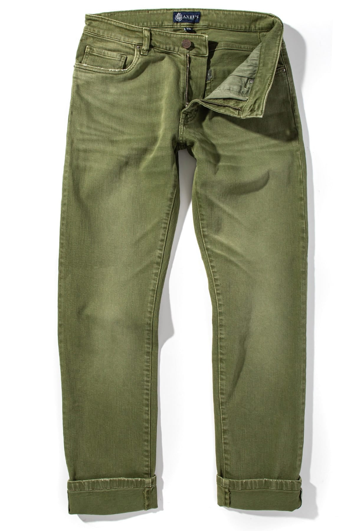 Axel's Premium Denim Tucson Selvedge Denim In Avocado Mens - Pants - 5 Pocket
