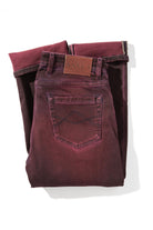 Axel's Premium Denim Waylon Over-Dyed Stretch Denim In Bordeaux Mens - Pants - 5 Pocket